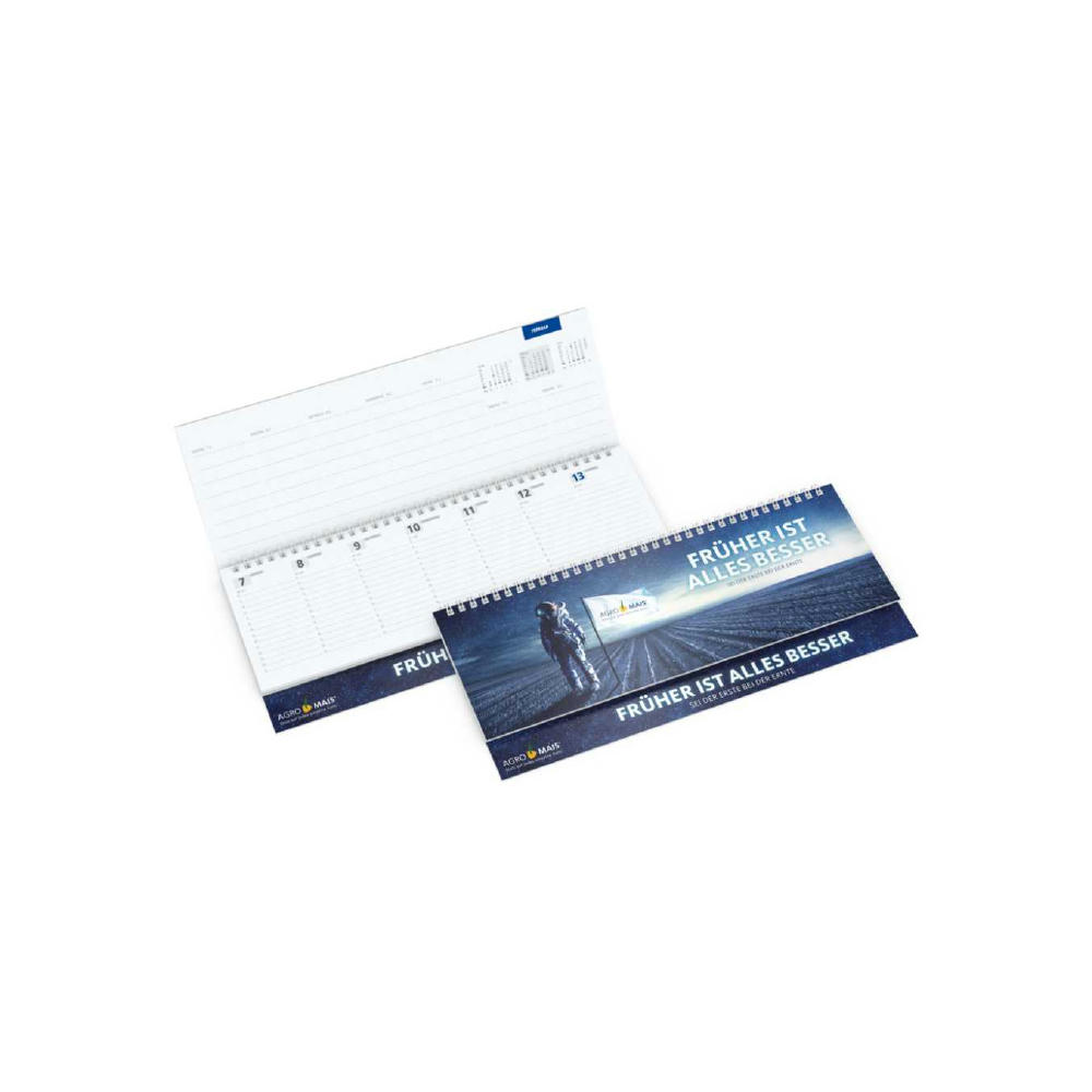 Tisch-Querkalender Master 1 Woche = 2 Seiten 8–21 Uhr