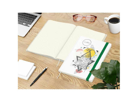 Notizbuch Match-Book Naturpapier-Hardcover individuell bedruckt
