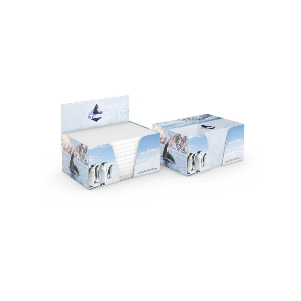 Haftnotiz-Box Pop-Up-Box Haftnotizblöcke weiß Karton-Box individuell bedruckt
