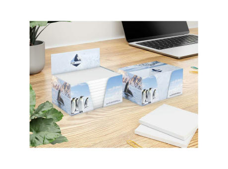 Haftnotiz-Box Pop-Up-Box Haftnotizblöcke weiß Karton-Box individuell bedruckt