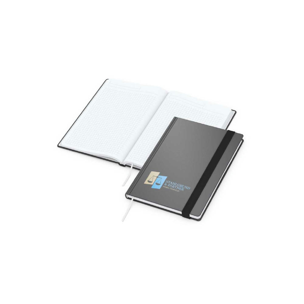 Notizbuch Hardcover Smart-Book Gummiband breit