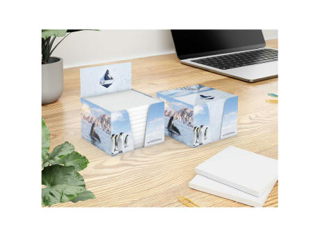 Haftnotiz-Box Pop-Up-Box Haftnotizblöcke weiß Karton-Box individuell bedruckt