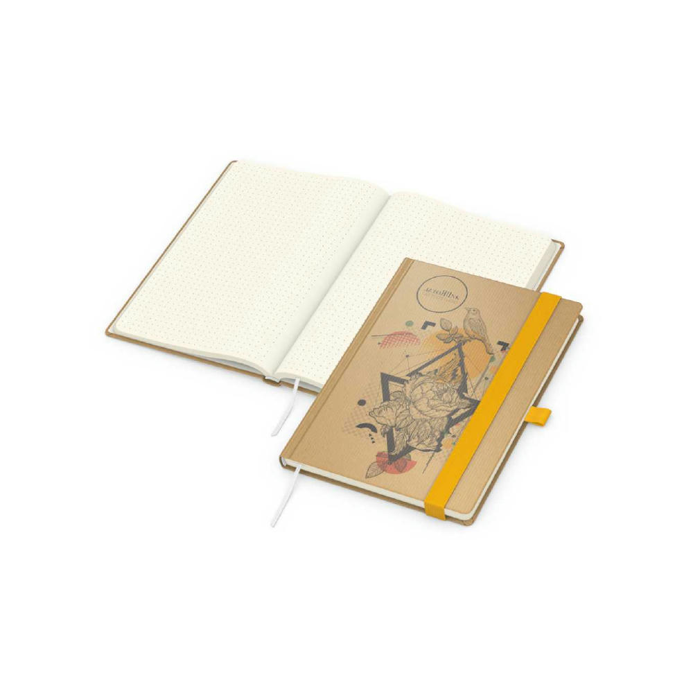 Notizbuch Match-Book Naturpapier-Hardcover individuell bedruckt