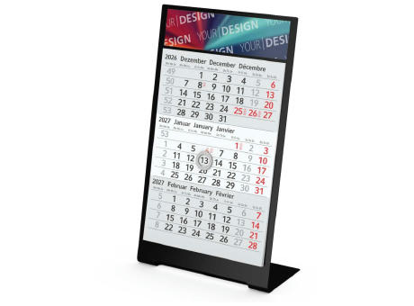 Tischkalender Desktop 3 Color Metallaufsteller farbbeschichtet