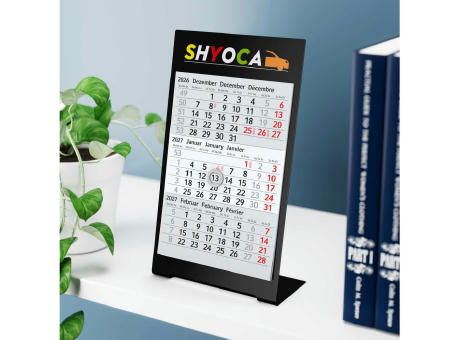 Tischkalender Desktop 3 Color Metallaufsteller farbbeschichtet