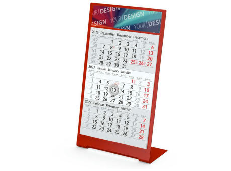 Tischkalender Desktop 3 Color Metallaufsteller farbbeschichtet