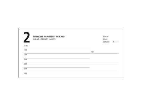 Tageskalender Advance Mo.–So. je 1 Seite Papier-Hardcover
