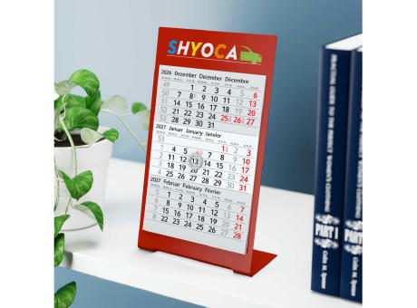 Tischkalender Desktop 3 Color Metallaufsteller farbbeschichtet