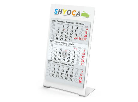 Tischkalender Desktop 3 Color Metallaufsteller farbbeschichtet