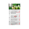 4-Monatskalender Einblatt Budget 4 Recycling-Kalendariumspapier Schrift leicht