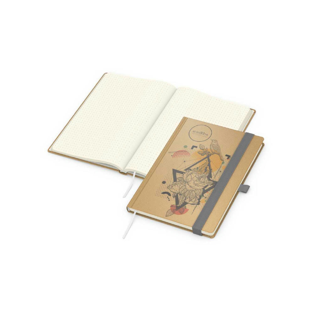Notizbuch Match-Book Naturpapier-Hardcover individuell bedruckt