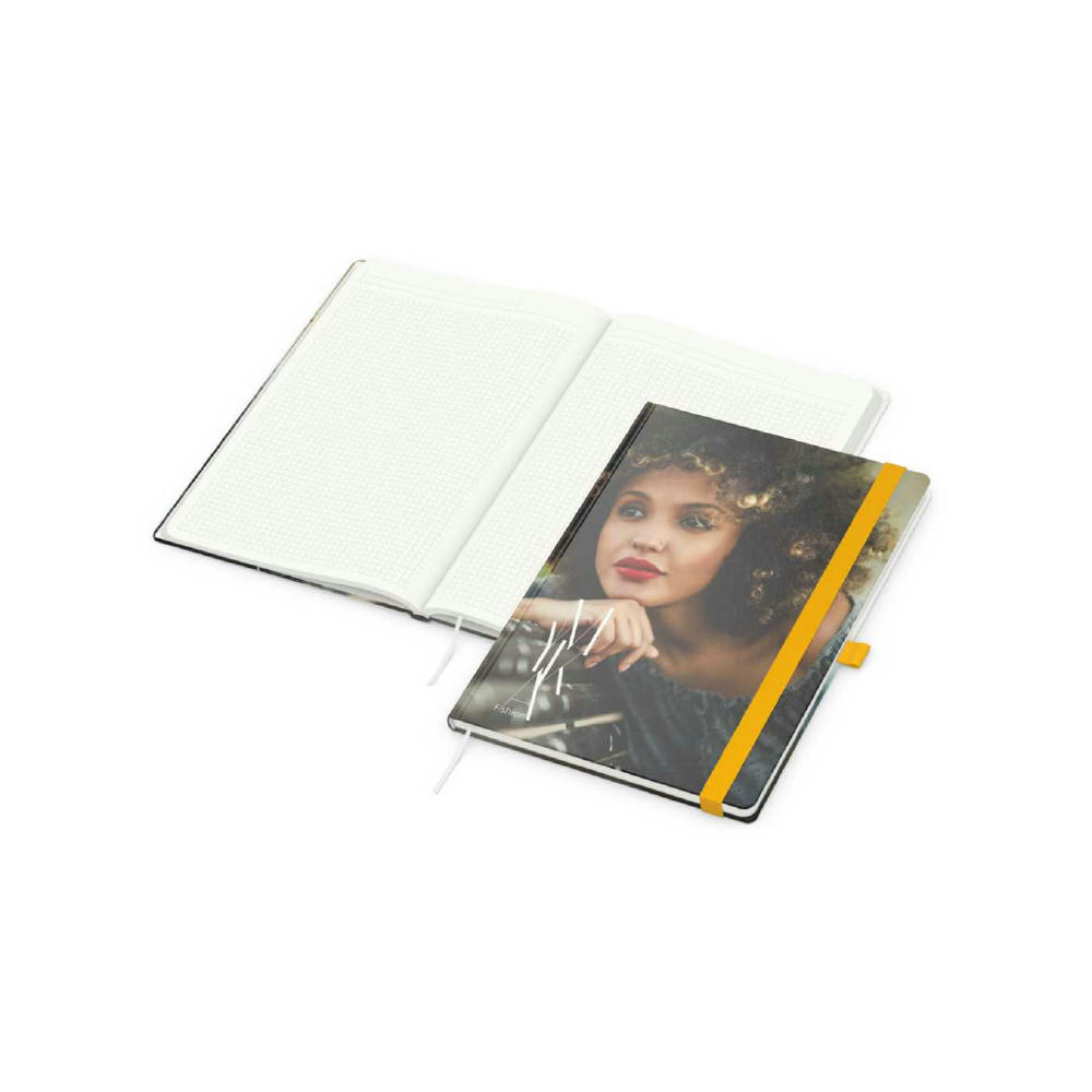 Notizbuch Match-Book Recycling-Inhaltspapier Hardcover individuell bedruckt