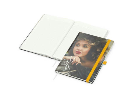 Notizbuch Match-Book Recycling-Inhaltspapier Hardcover individuell bedruckt