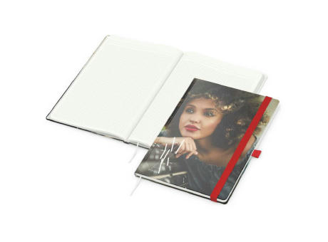 Notizbuch Match-Book Recycling-Inhaltspapier Hardcover individuell bedruckt
