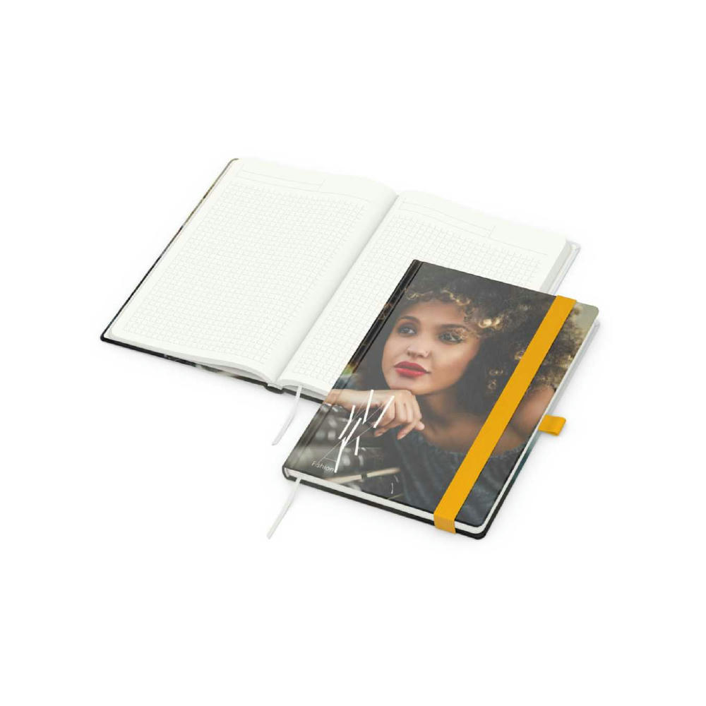 Notizbuch Match-Book Recycling-Inhaltspapier Hardcover individuell bedruckt