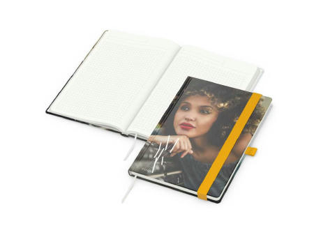 Notizbuch Match-Book Recycling-Inhaltspapier Hardcover individuell bedruckt