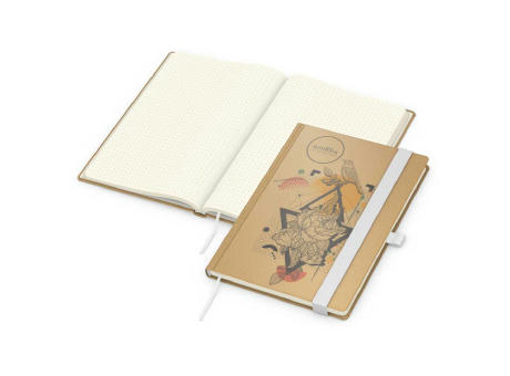Notizbuch Match-Book Naturpapier-Hardcover individuell bedruckt
