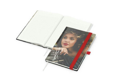 Notizbuch Match-Book Recycling-Inhaltspapier Hardcover individuell bedruckt