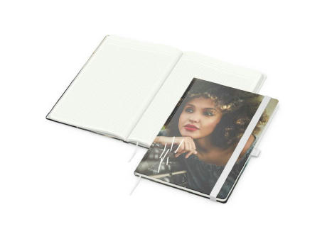 Notizbuch Match-Book Recycling-Inhaltspapier Hardcover individuell bedruckt