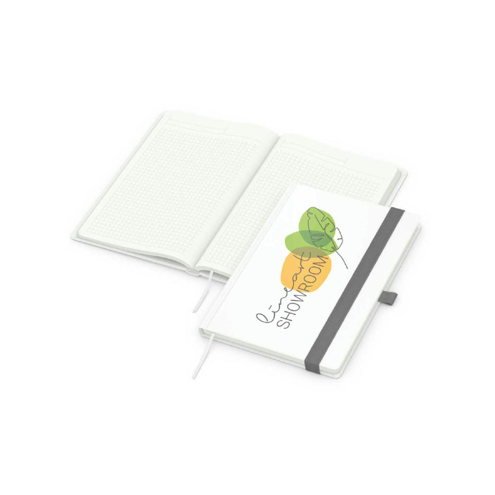 Notizbuch Match-Book Recycling-Inhaltspapier Hardcover individuell bedruckt