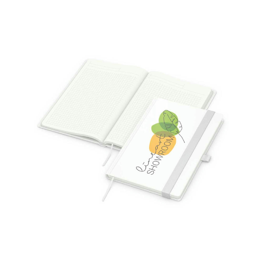 Notizbuch Match-Book Recycling-Inhaltspapier Hardcover individuell bedruckt