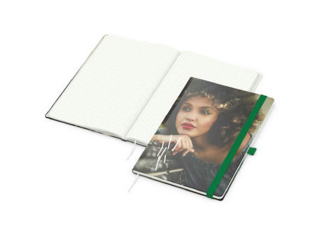 Notizbuch Match-Book Recycling-Inhaltspapier Hardcover individuell bedruckt