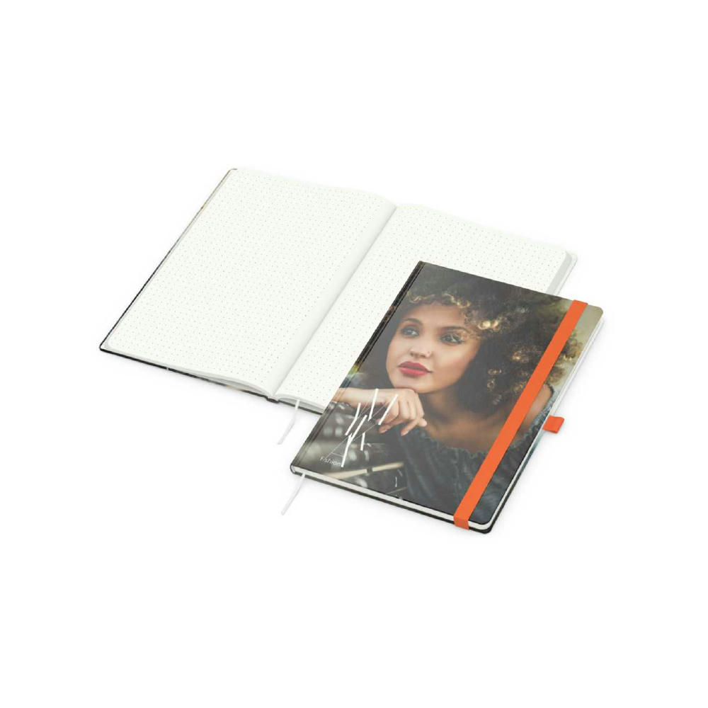 Notizbuch Match-Book Recycling-Inhaltspapier Hardcover individuell bedruckt