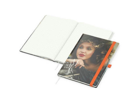 Notizbuch Match-Book Recycling-Inhaltspapier Hardcover individuell bedruckt