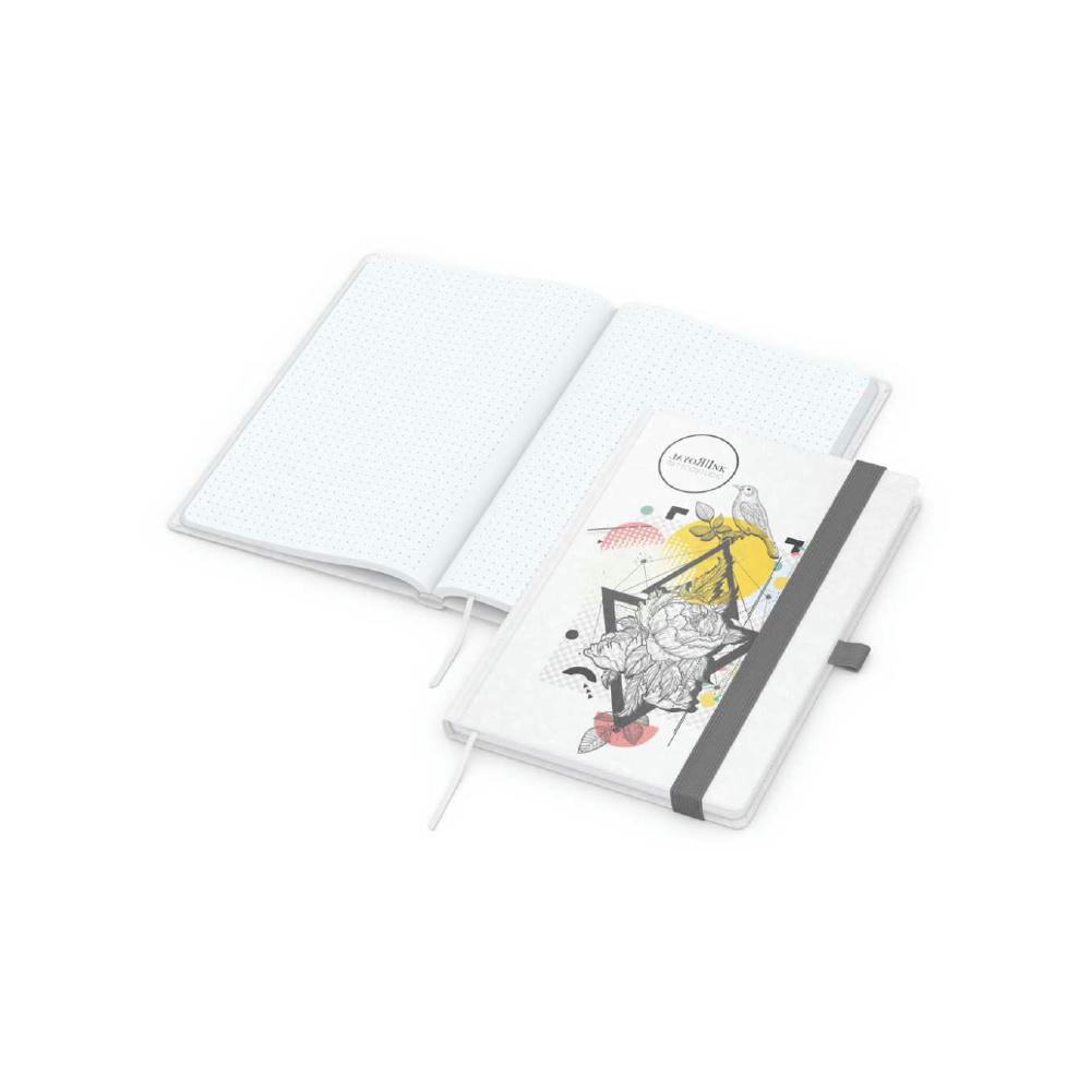 Notizbuch Match-Book Naturpapier-Hardcover individuell bedruckt