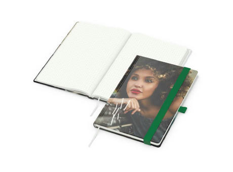 Notizbuch Match-Book Recycling-Inhaltspapier Hardcover individuell bedruckt