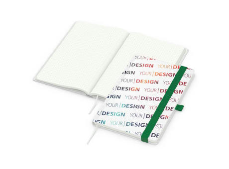 Notizbuch Match-Book Recycling-Inhaltspapier Hardcover individuell bedruckt