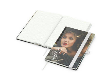 Notizbuch Match-Book Recycling-Inhaltspapier Hardcover individuell bedruckt
