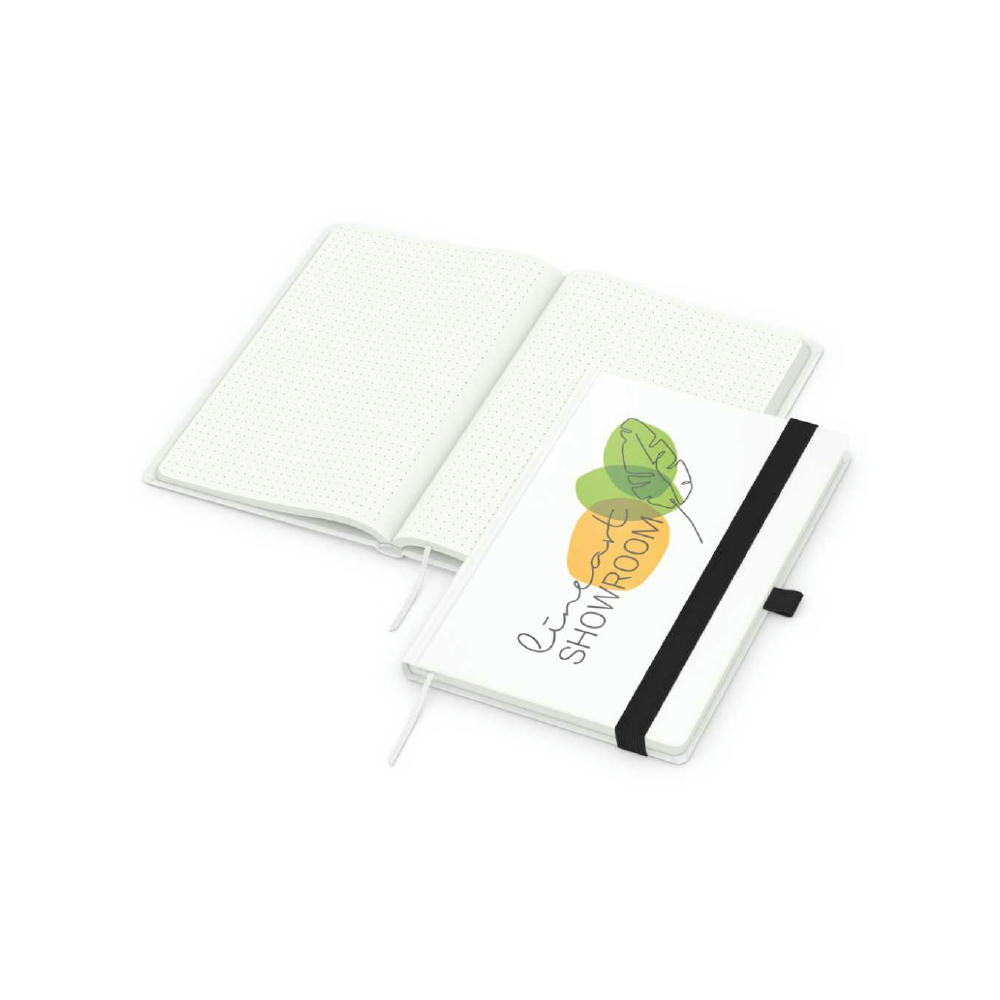Notizbuch Match-Book Recycling-Inhaltspapier Hardcover individuell bedruckt