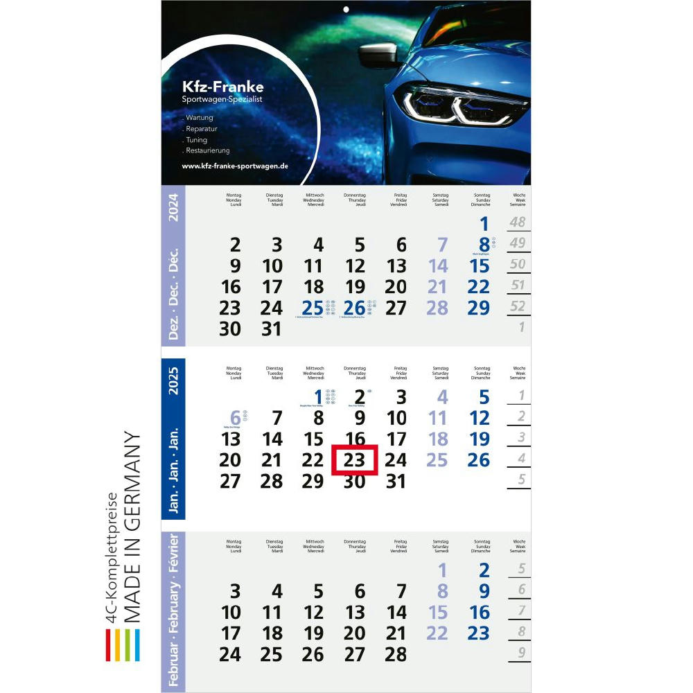 3-Monats-Kalender Logic 3 Post Bestseller