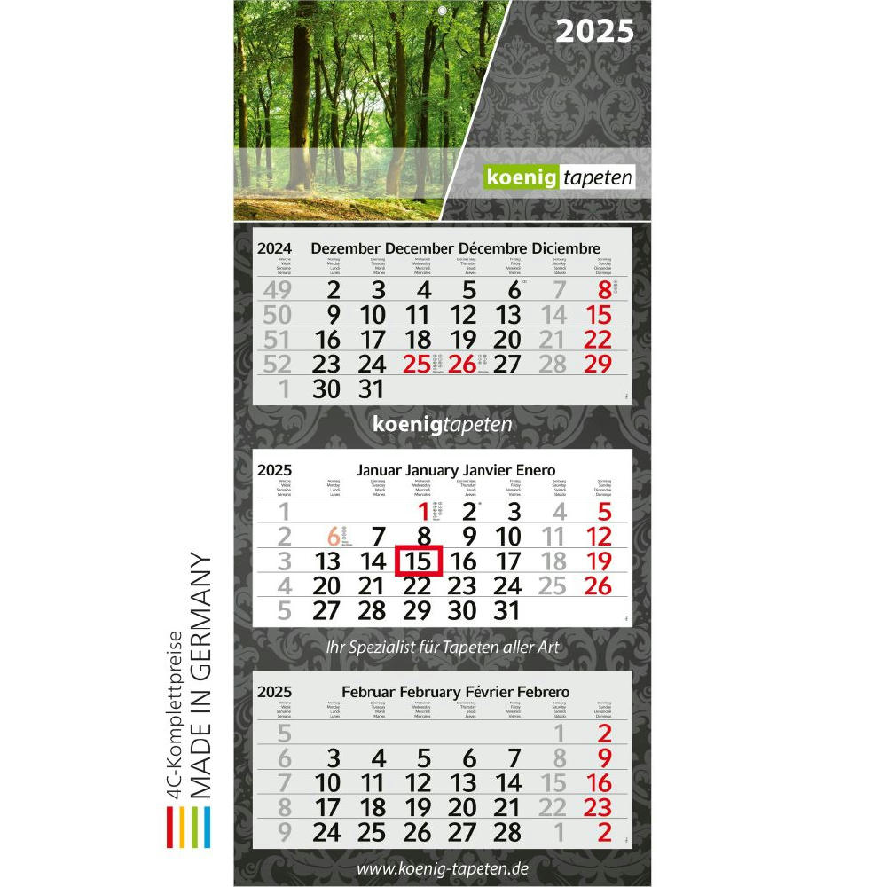 3-Monats-Kalender Profil 3 x.press
