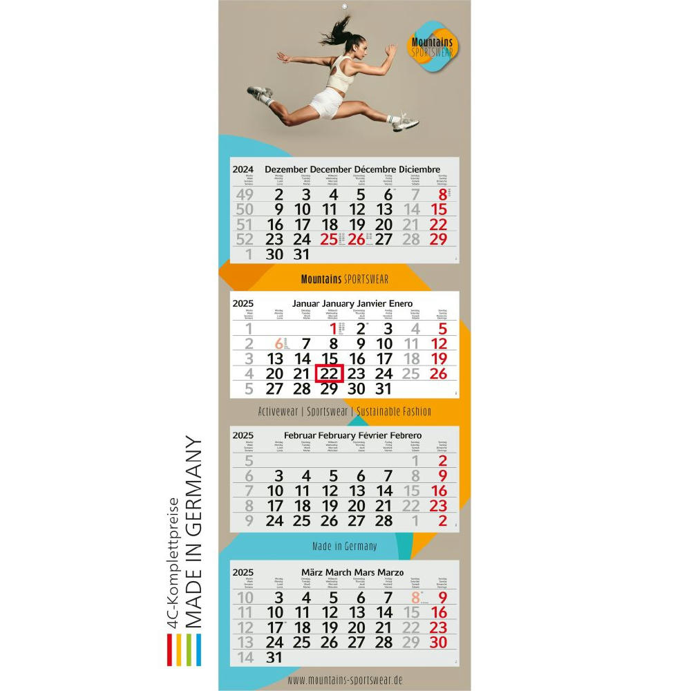 4-Monats-Kalender Profil 4 x.press