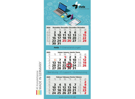 3-Monats-Kalender Maxi Light 3 x.press