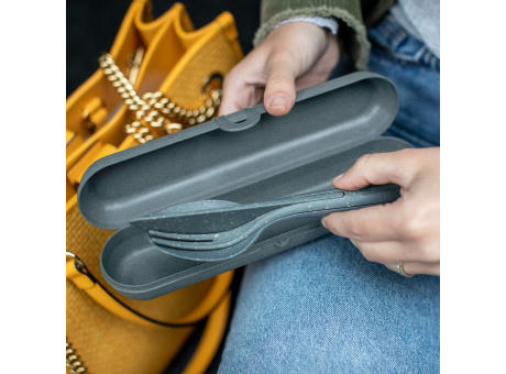 Koziol KLIKK READY Besteck Etui + Besteckset