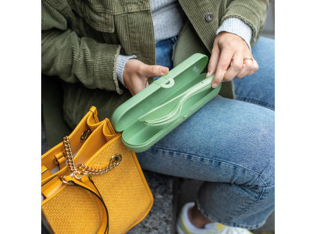 Koziol KLIKK READY Besteck Etui + Besteckset