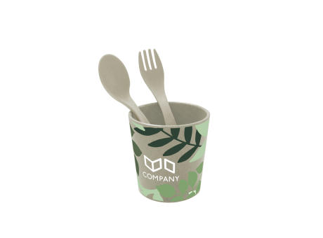 Koziol EASY EATER SET Becher+Besteckset 2-teilig