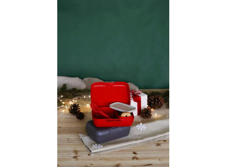 KOZIOL CANDY READY Lunchbox-Set + Besteck-Set + XMAS Banderole