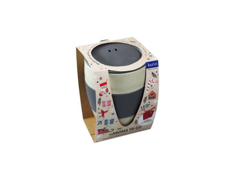 KOZIOL AROMA TO GO + RUDOLF Thermobecher 400 ml + Tassenutensilo + XMAS Banderole