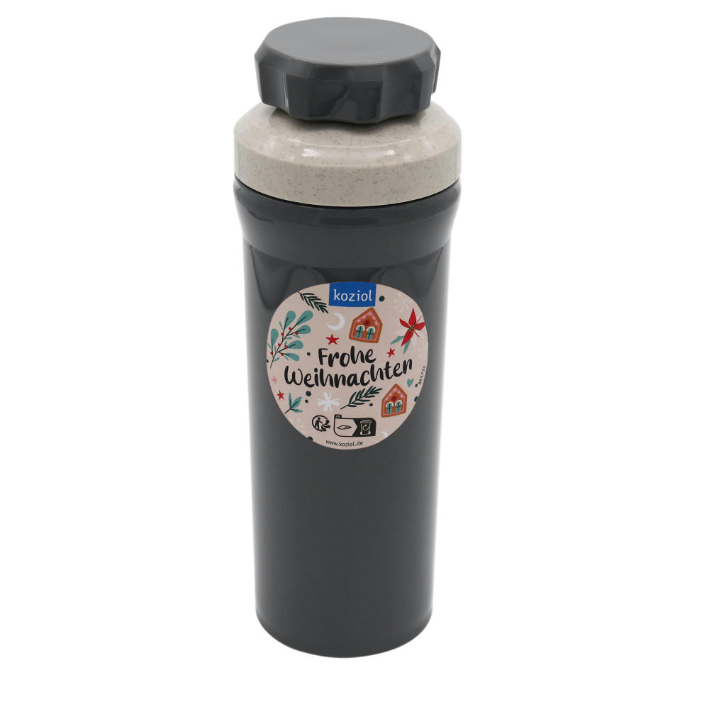 KOZIOL OLLI 0,5 Trinkflasche 500ml + XMAS Sticker