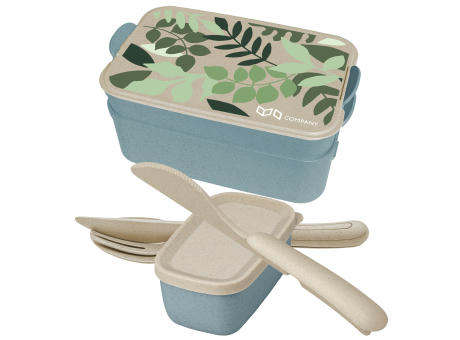 KOZIOL STAKK BENTOBOX READY Bentobox 2l+Liquidsafe Box+Besteckset