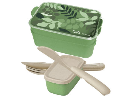 KOZIOL STAKK BENTOBOX READY Bentobox 2l+Liquidsafe Box+Besteckset