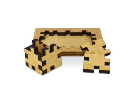 Würfelpuzzle aus Holz