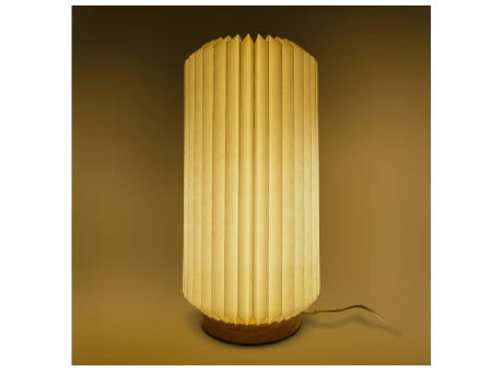 Coollux faltbare Papier-LED-Lampe Aurora Tall auf Holzsockel, 32cm