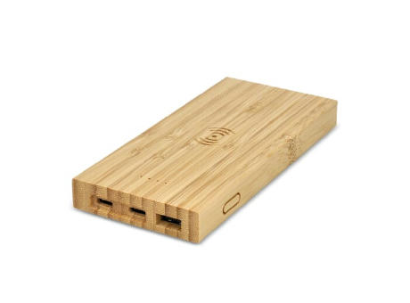 Bamboo Powerbank Wireless Charging 8000mAh