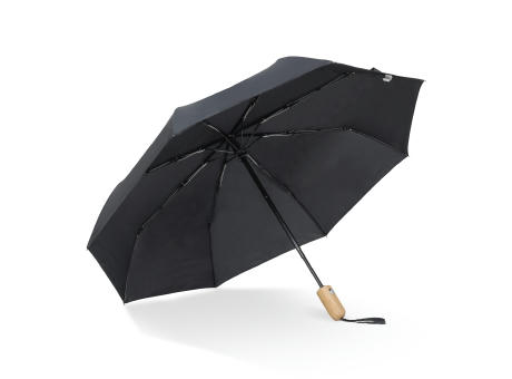 21” faltbarer Regenschirm aus R-PET -Material mit Automatiköffnung