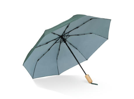 21” faltbarer Regenschirm aus R-PET -Material mit Automatiköffnung